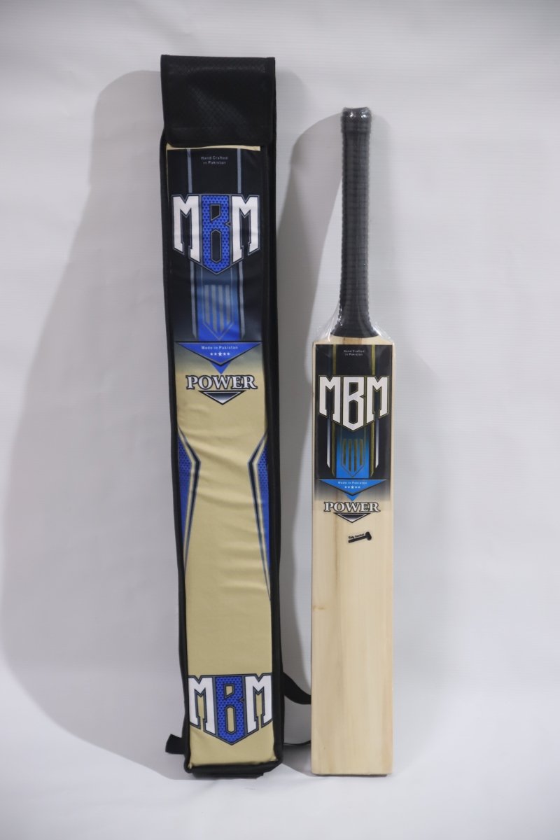 MBM Power Edition Hardball Cricket Bat – A Grade Kashmir Willow | Full Cane Handle | Lightweight 1200g | Fully Knocked for Power Hitting