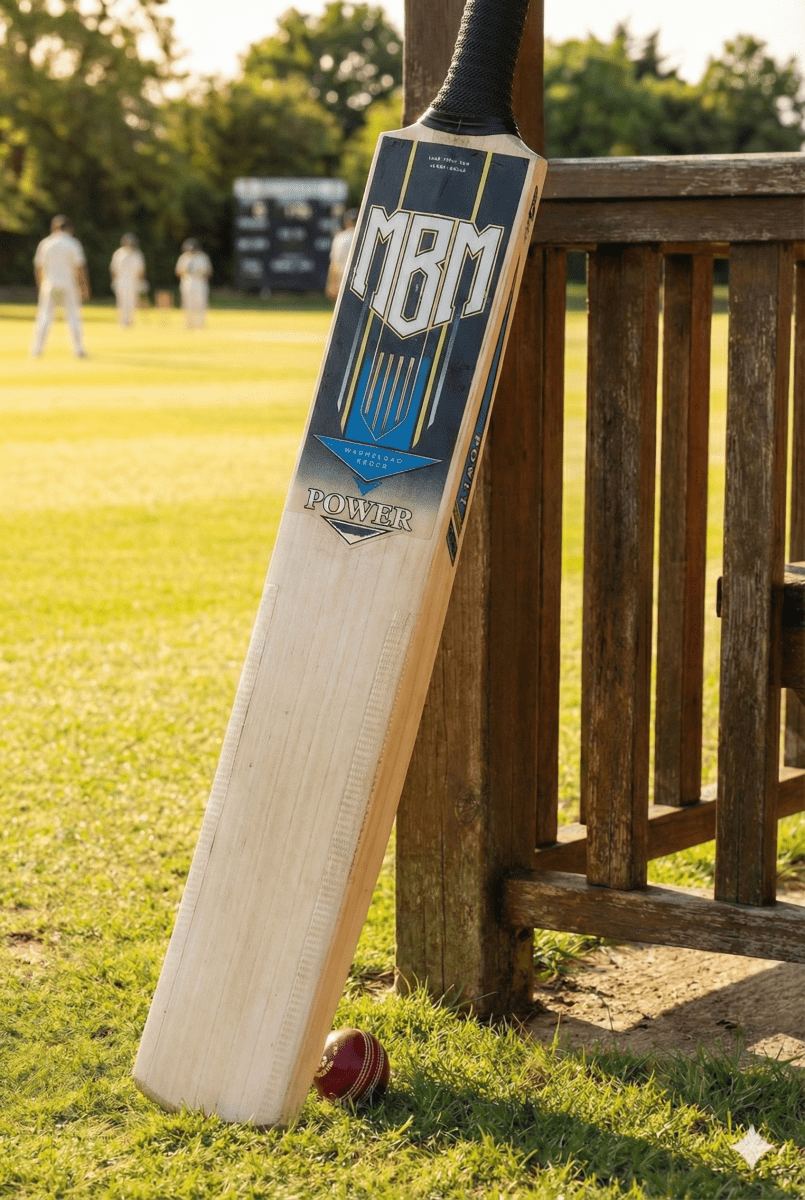 MBM Power Edition Hardball Cricket Bat – A Grade Kashmir Willow | Full Cane Handle | Lightweight 1200g | Fully Knocked for Power Hitting