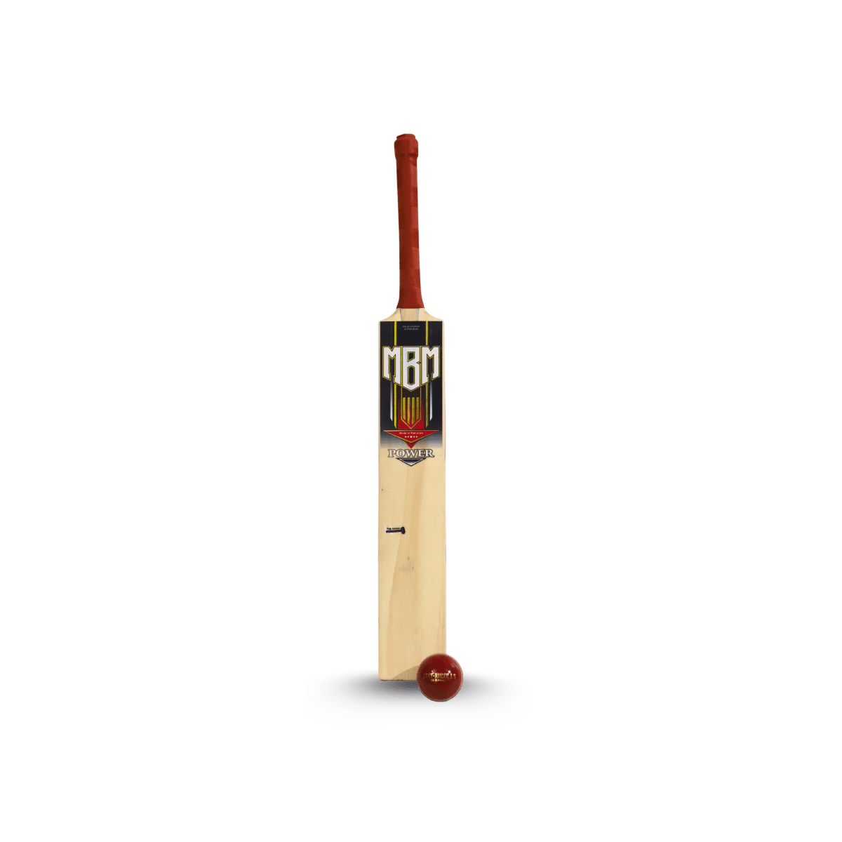 MBM Power Edition Hardball Cricket Bat – A Grade Kashmir Willow | Full Cane Handle | Lightweight 1200g | Fully Knocked for Power Hitting