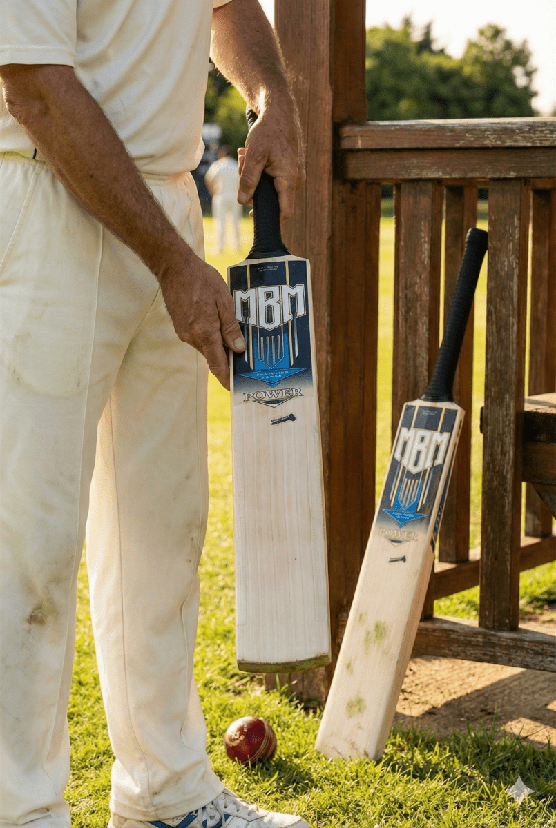 MBM Power Edition Hardball Cricket Bat – A Grade Kashmir Willow | Full Cane Handle | Lightweight 1200g | Fully Knocked for Power Hitting