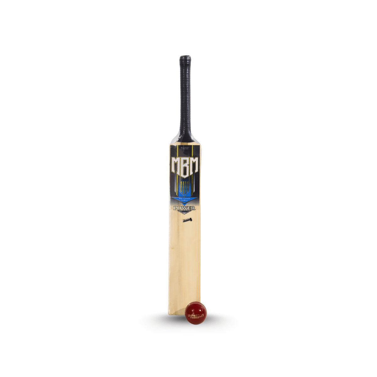 MBM Power Edition Hardball Cricket Bat – A Grade Kashmir Willow | Full Cane Handle | Lightweight 1200g | Fully Knocked for Power Hitting