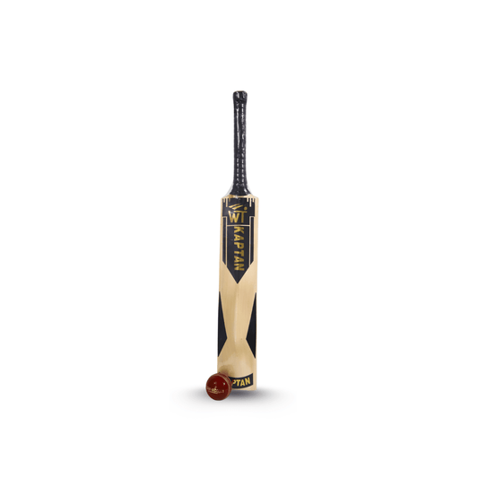 MBM Sports WT Kaptan Edition Hard Ball Bat – A-Grade Kashmir Willow | Full Cane Handle | Lightweight 1200g | Fully Knocked for Power Hitting