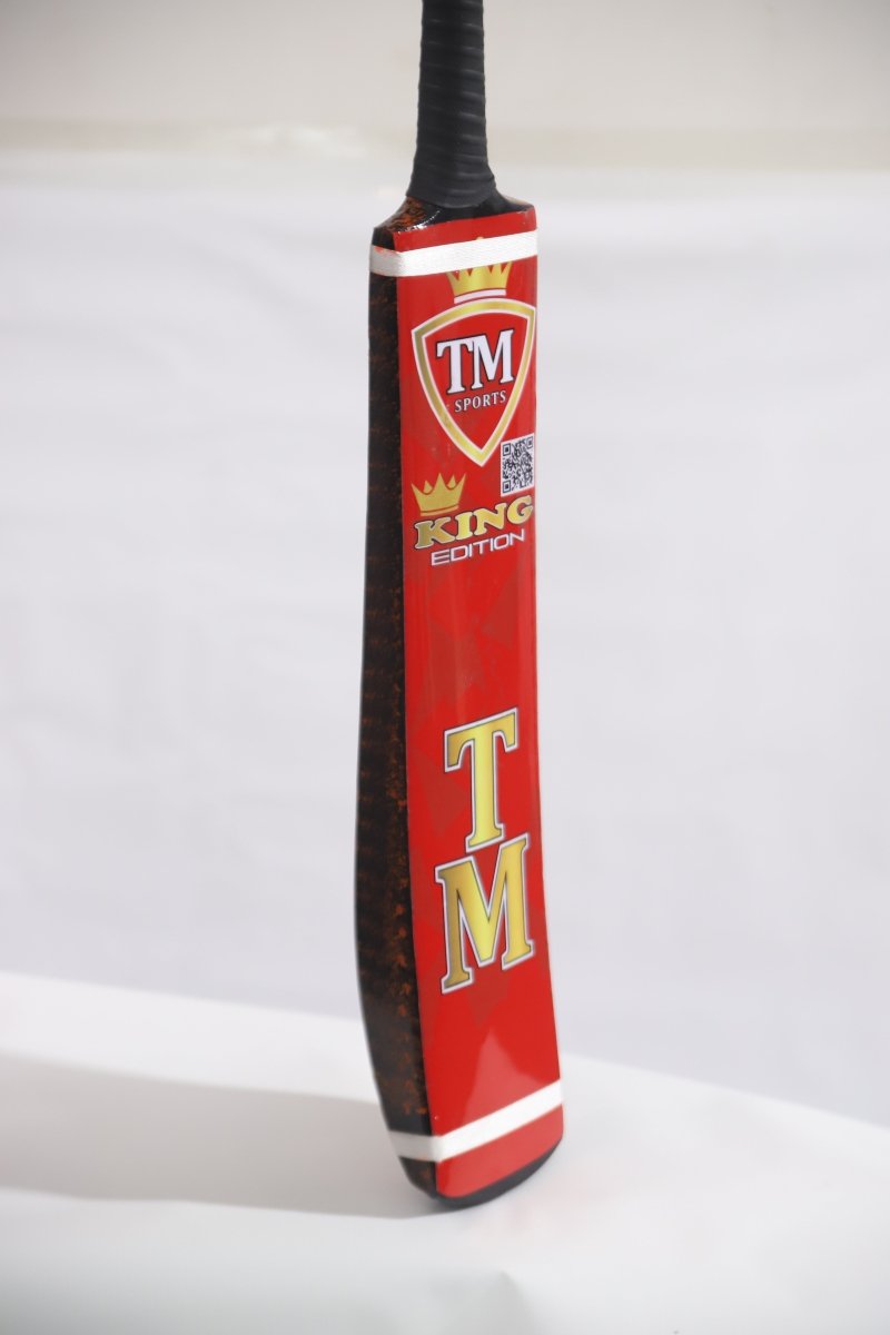 TM Sports KING EDITION Tape Ball Bat – 2.5 Inches Thick Bottom | Coconut Wood | Ultra-Light 750g | 36 inches height